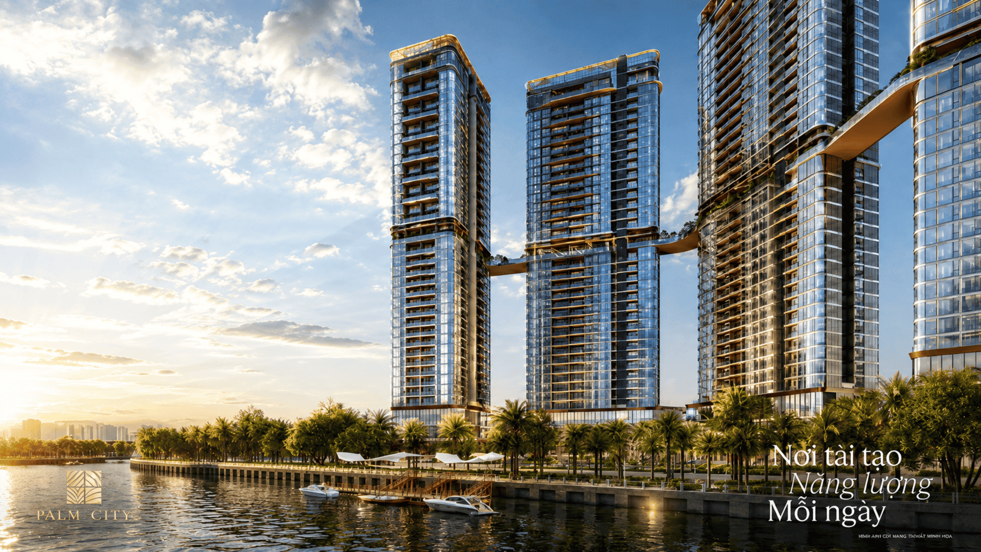 Kiến trúc tổng thể của tòa nhà hiện đại Palm River sở hữu những đường nét sang trọng và tinh tế làm nổi bật cả không gian đô thị sầm uất. Kiến trúc tổng thể của tòa nhà hiện đại Palm River sở hữu những đường nét sang trọng và tinh tế làm nổi bật cả không gian đô thị sầm uất.